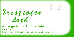 krisztofer loth business card